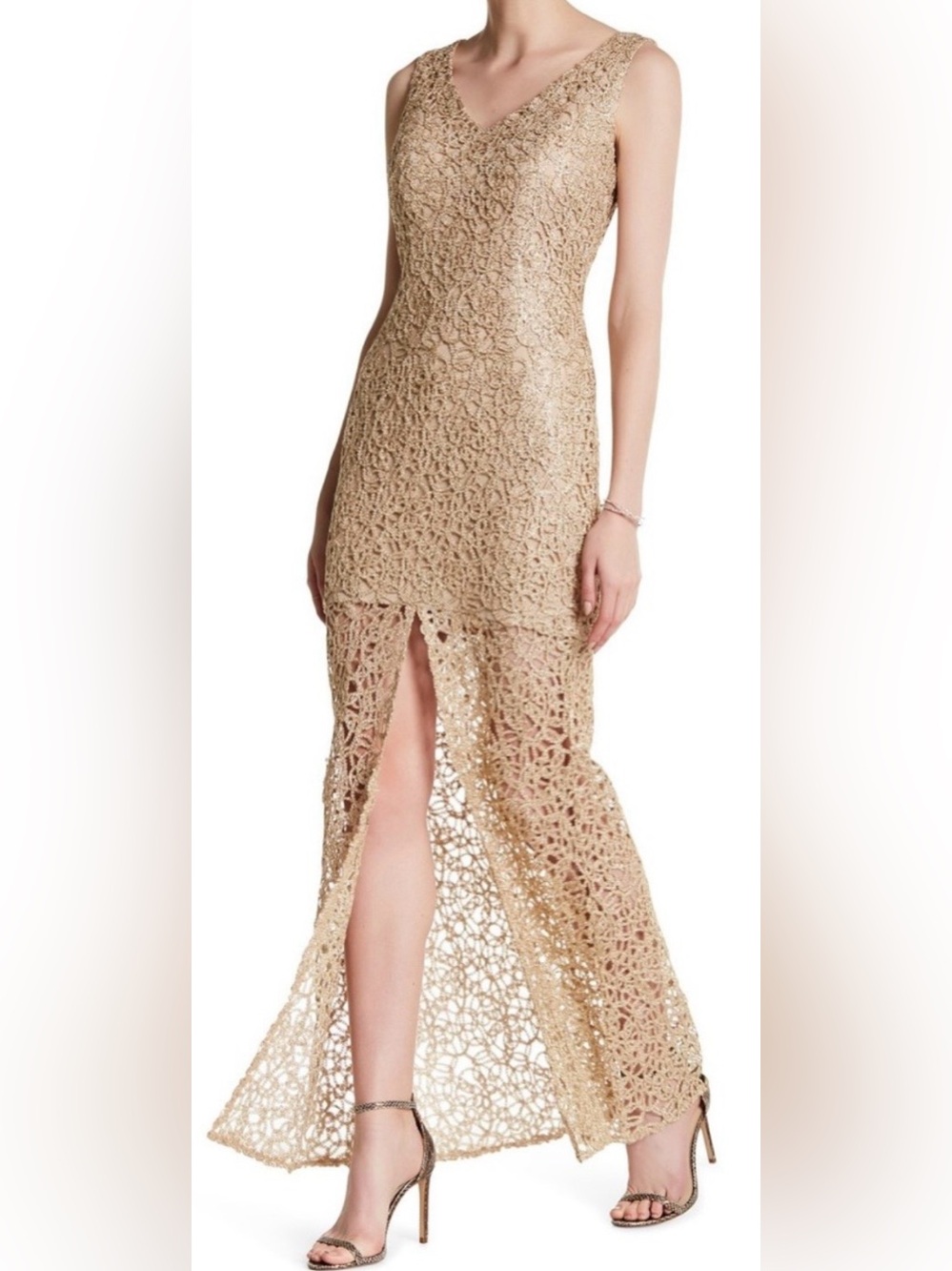 Marina Embroidered Lace Gown (